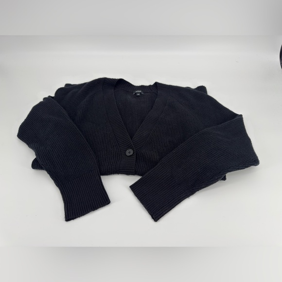 Women's Black Cardigan Sweater - Picture 10 of 10